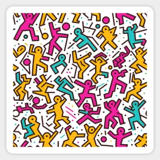 People in Panic - Graffiti Abstract Art Sticker